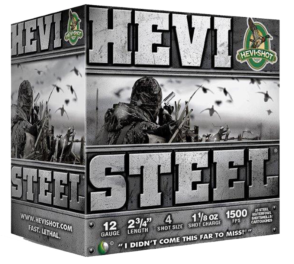 HEVI-Shot HS61224 HEVI-Steel  12Gauge 2.75" 1 1/8oz 4Shot 25 Rounds