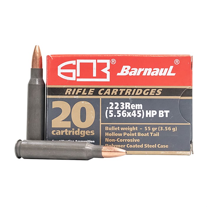 223 REMINGTON 55GR HOLLOW POINT 20/BOX - BRN 223REM HPBT55