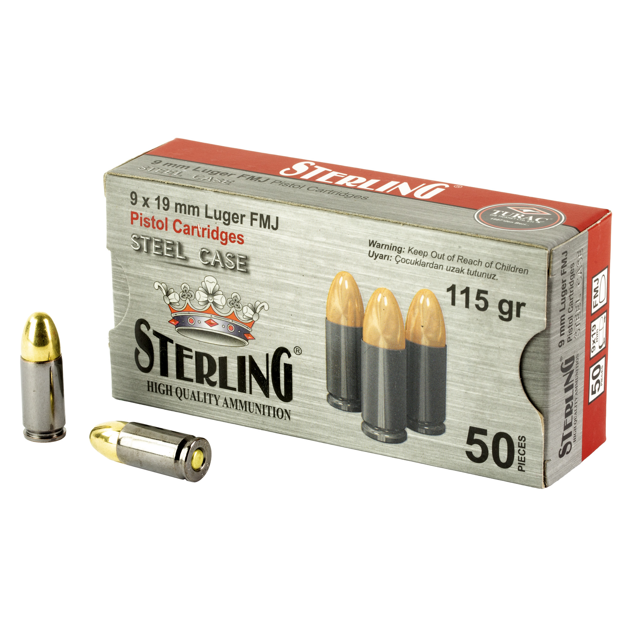 CENT ARMS STER 9MM 115GR FMJ 50 Rounds