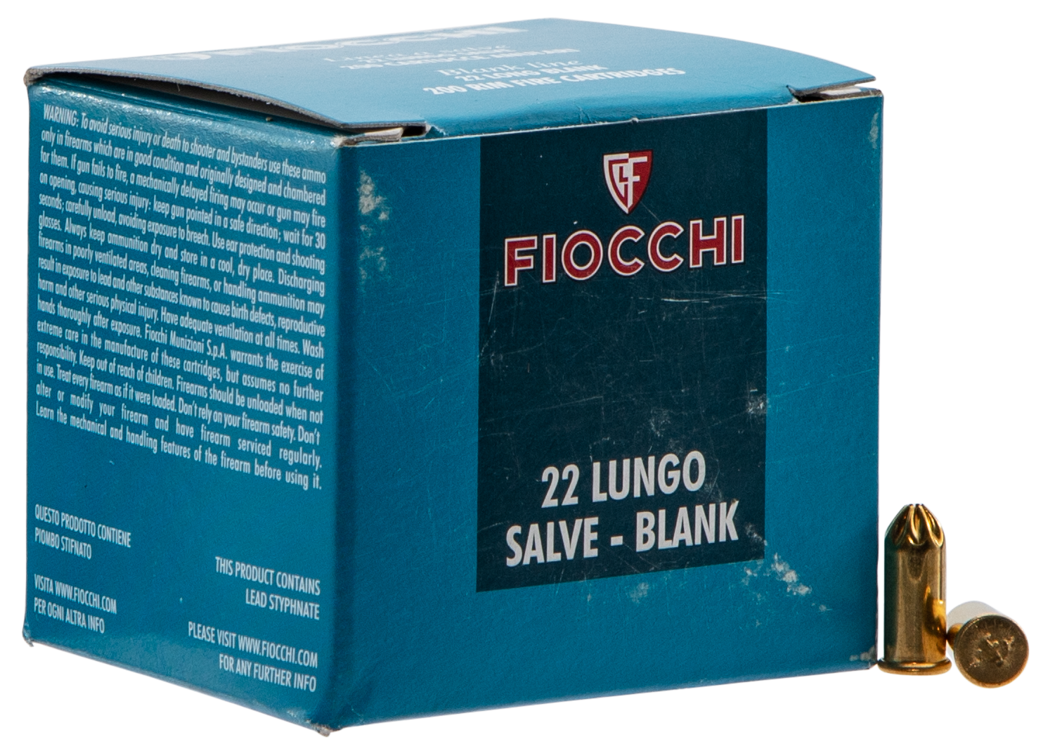 Fiocchi, Pistol Blank, 22 Long Rifle, Blank, 0 Grain, 200 Rounds