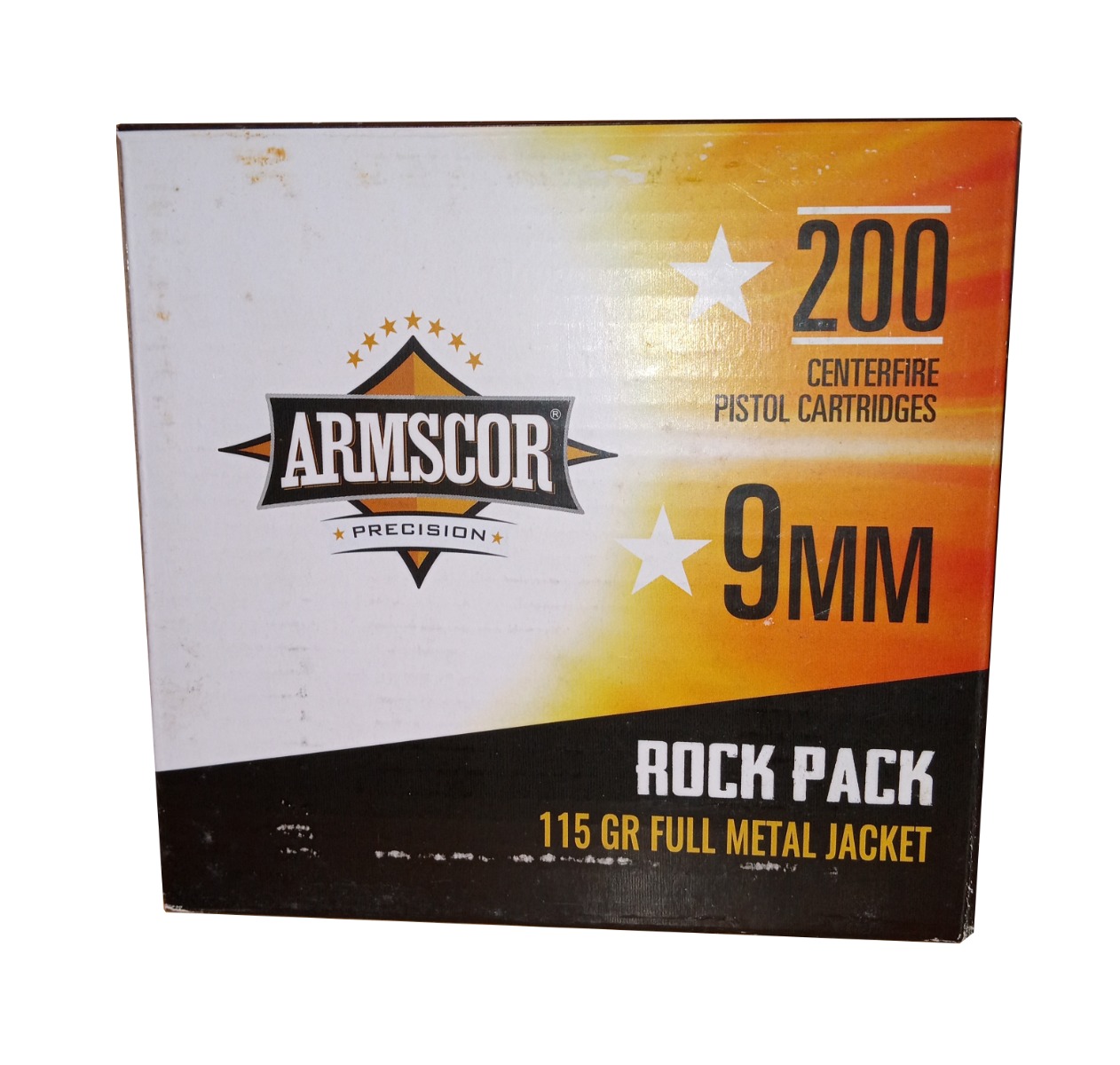 Armscor 9mm Pistol Ammo Full Metal Jacket 115 Grain 200 Rounds