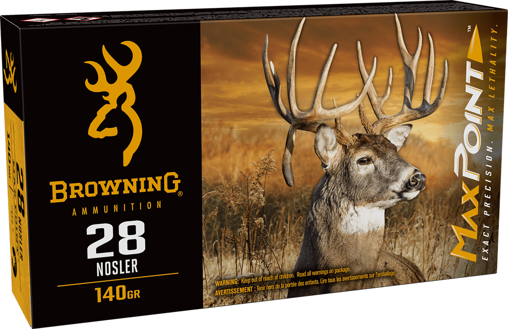 Browning Max Point 28 Nosler 140 Grain 20 Rounds