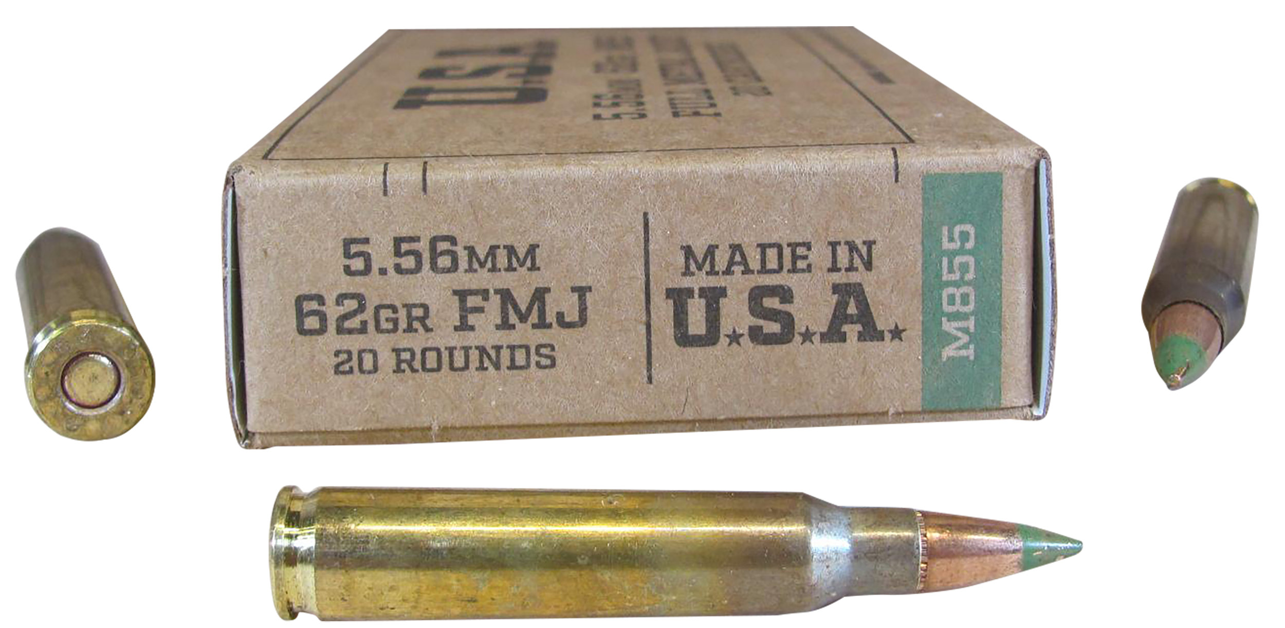 Winchester Ammo SGM855KW 5.56mm Full Metal Jacket 62 Grain 20 Rounds