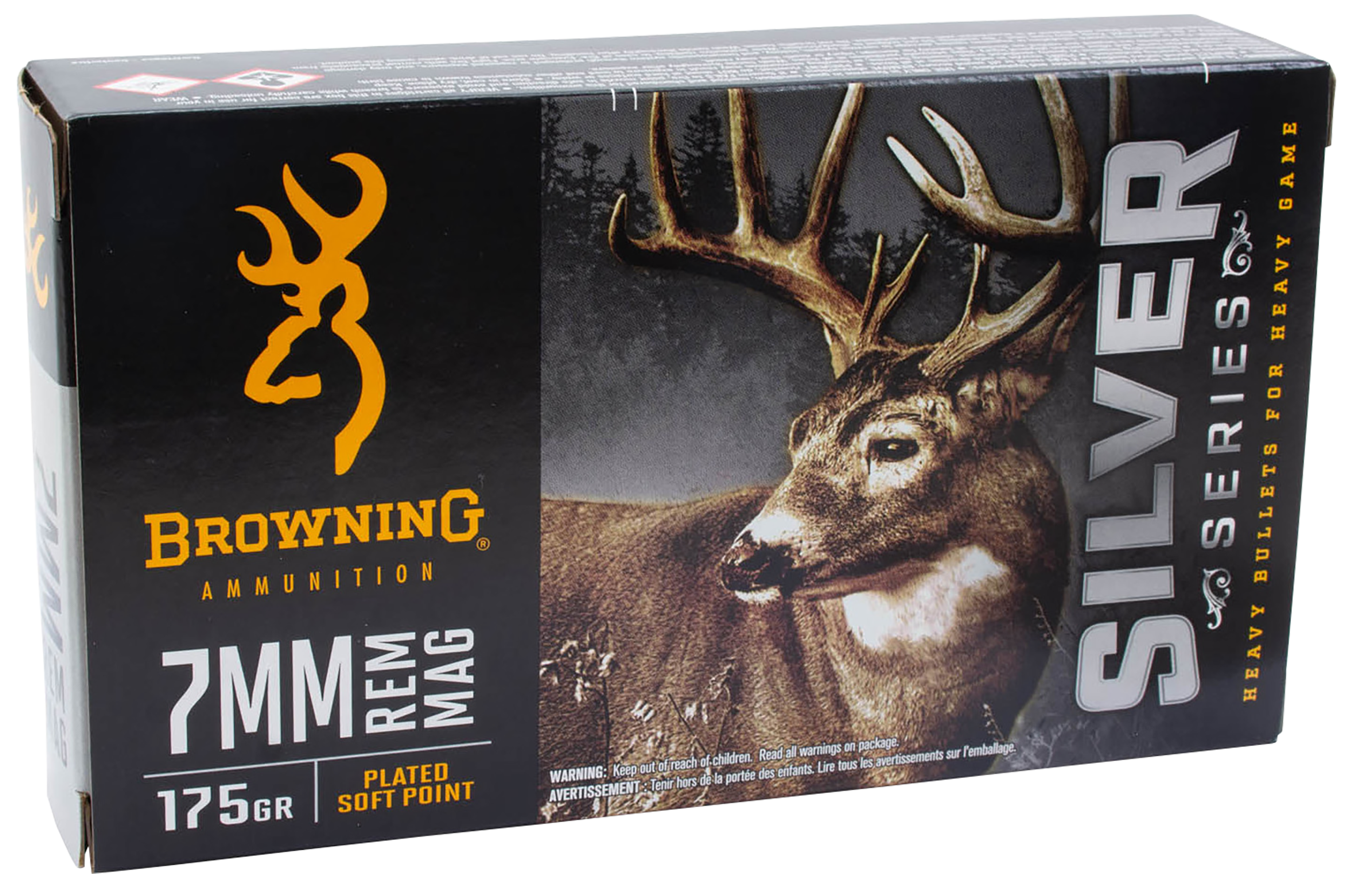 Browning Silver 7mm Remington Magnum Plated Soft Point 175 Grain 20 Rounds