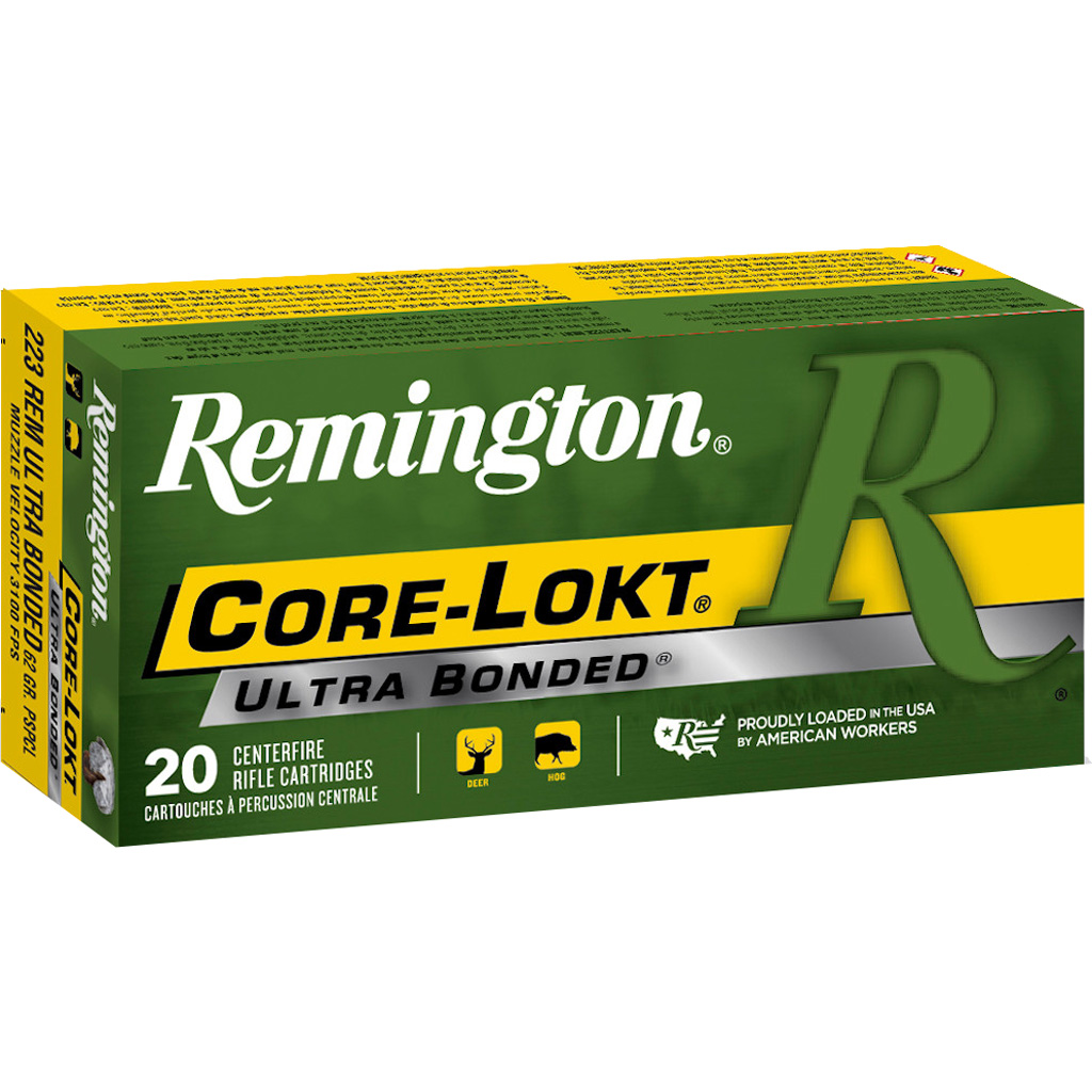 Remington Core-Lokt 223 Remington Ultra Bonded PSP 62 Grain 20 Rounds