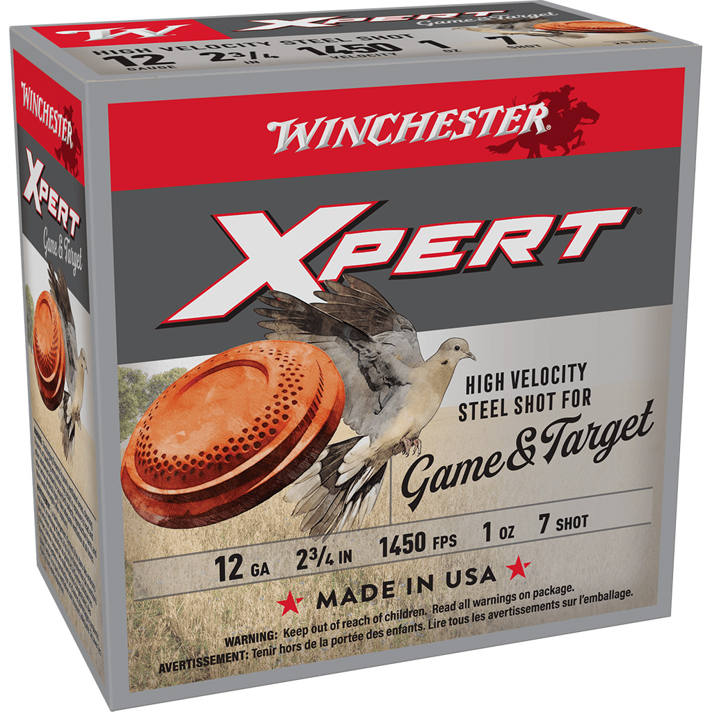 Winchester Xpert Hi-Velocity 12 Gauge Steel Shot 1 Ounce 7 Shot 25 Rounds
