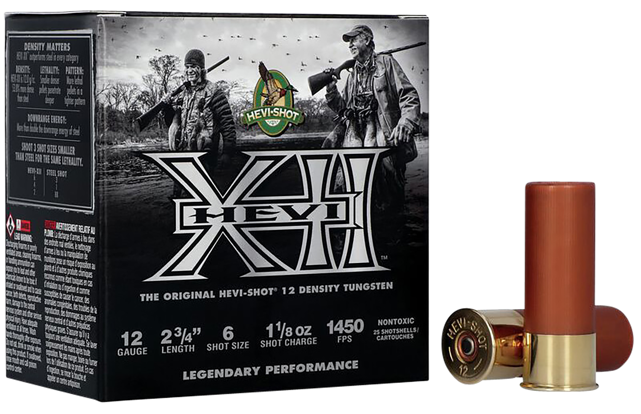 HEVI-Shot HS51316 HEVI-XII  12Gauge 2.75" 1 1/8oz Tungsten 6Shot 25 Rounds