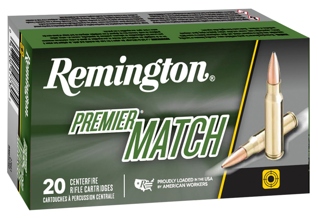 Remington Premier Match 223 Remington Boat Tail Hollow Point 52 Grain 20 Rounds