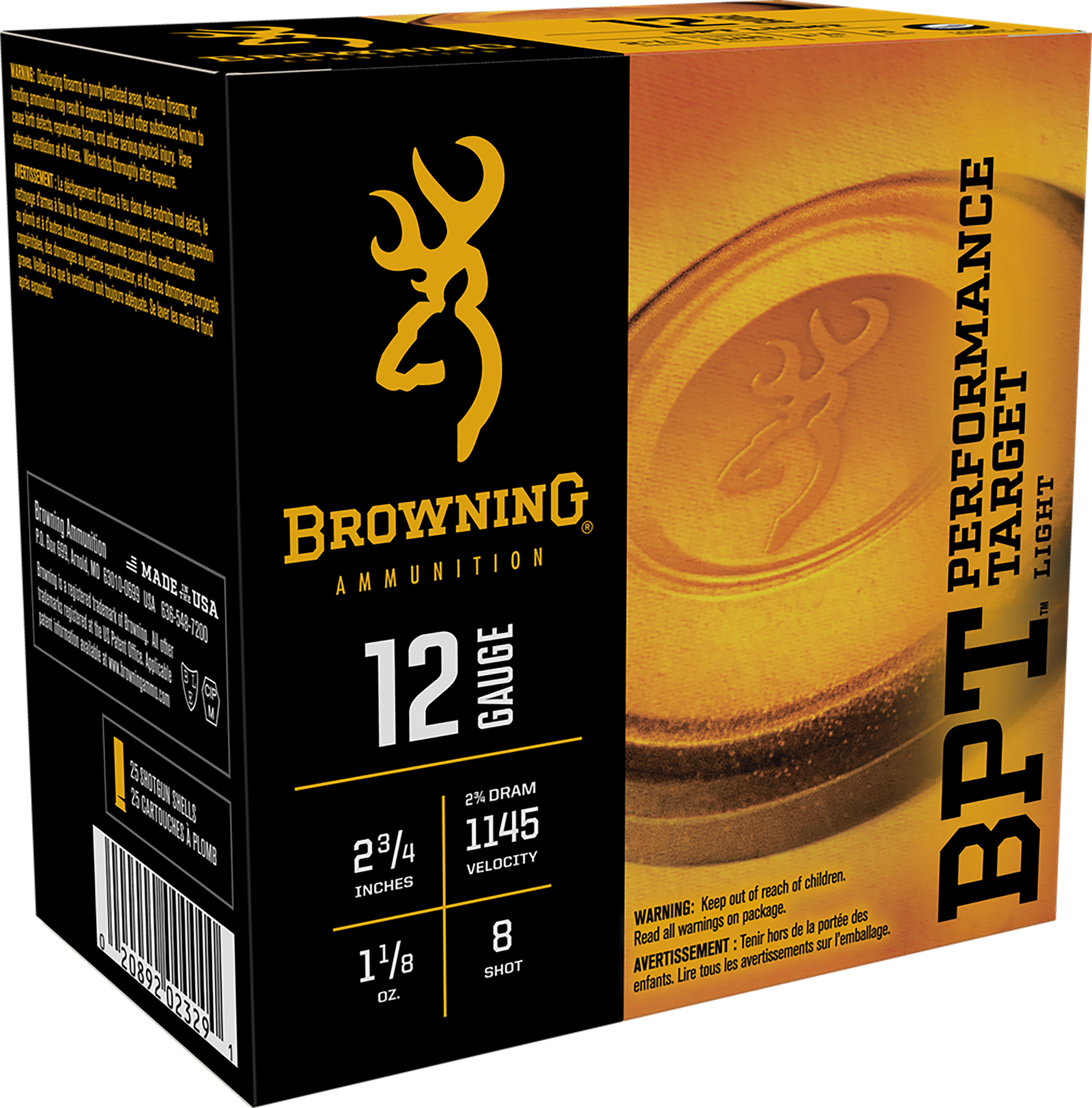 Browning BPT Performance Target 12 Gauge Lead 1 1/8 Ounce 25 Rounds