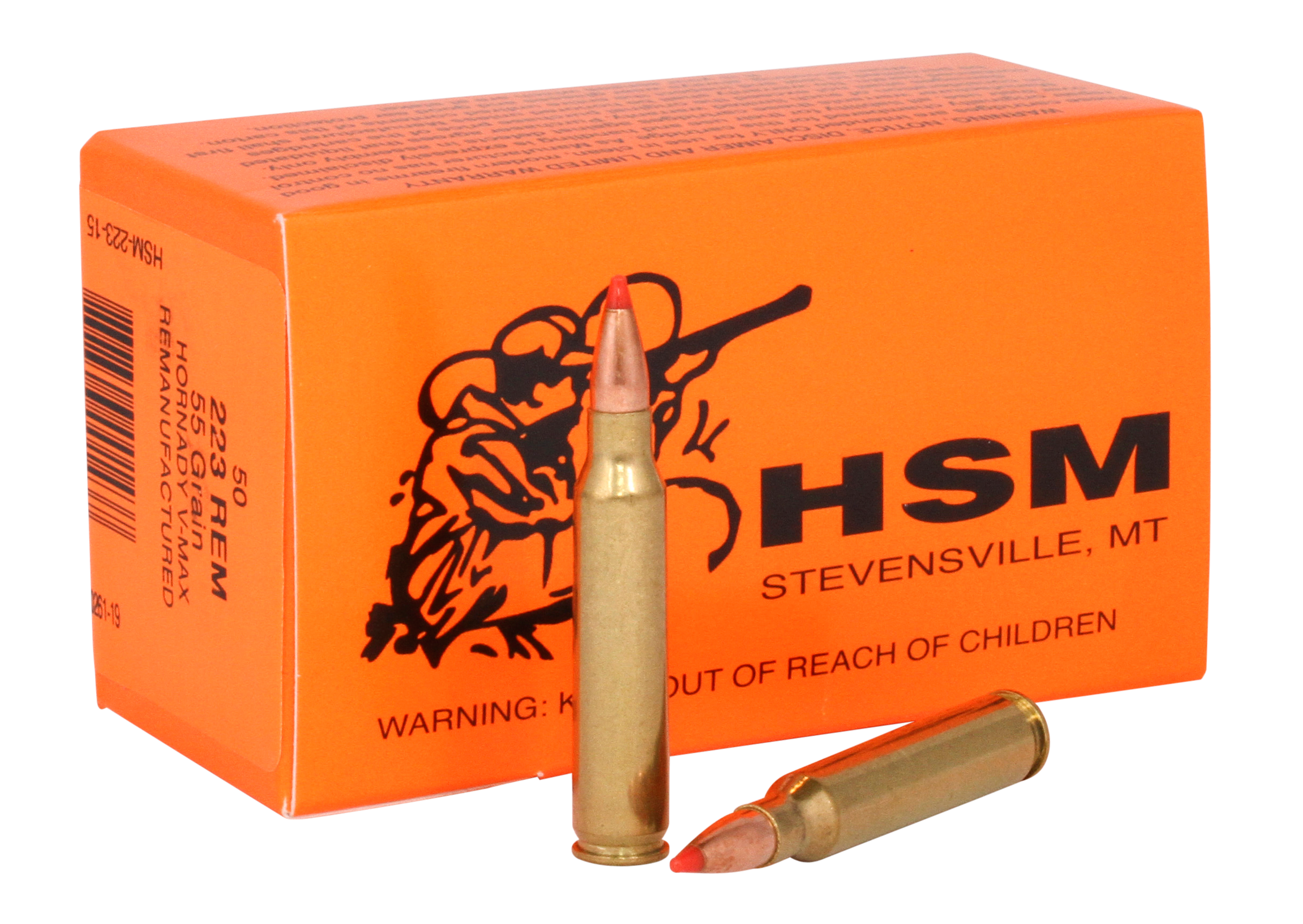 HSM Varmint 223 Remington V Max 55 Grain 50 Rounds