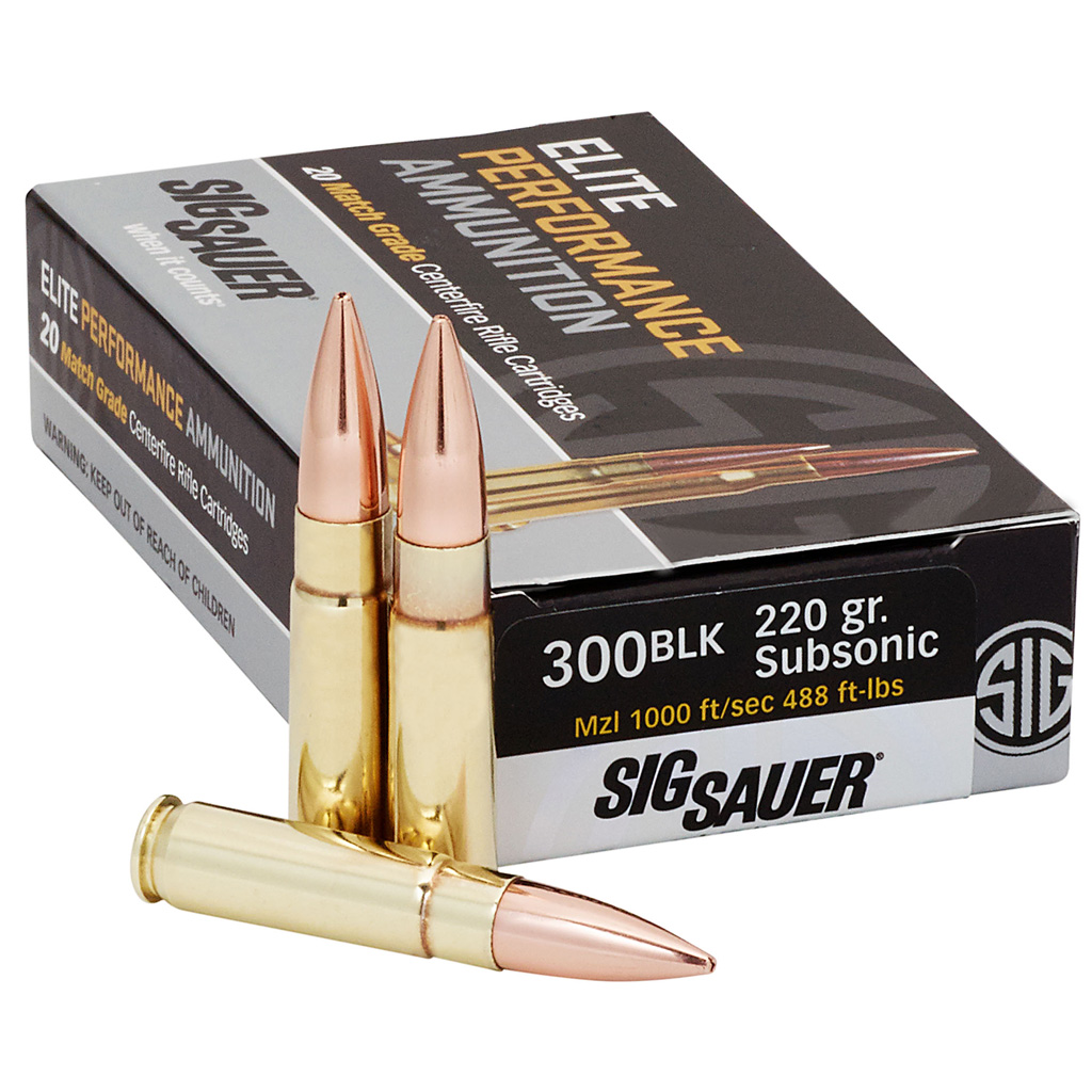 Sig Sauer Elite Match Grade 300 AAC Blackout OTM 220 Grain 20 Rounds
