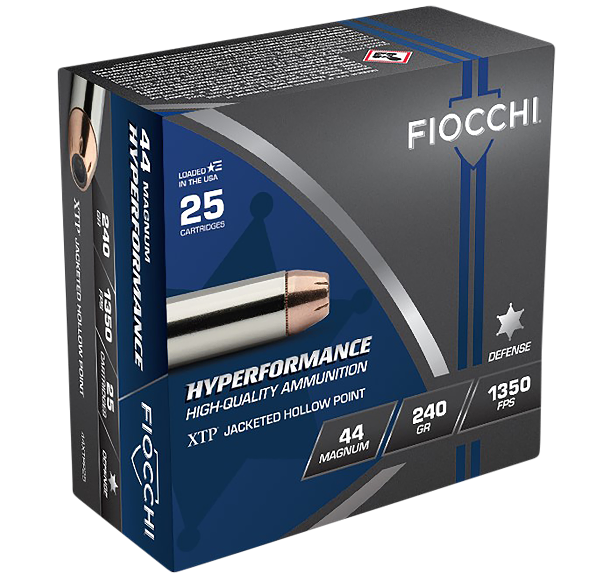 Fiocchi Hyperformance Defense Pistol Ammo 44 Mag. 240 gr. XTPHP 25 rd.
