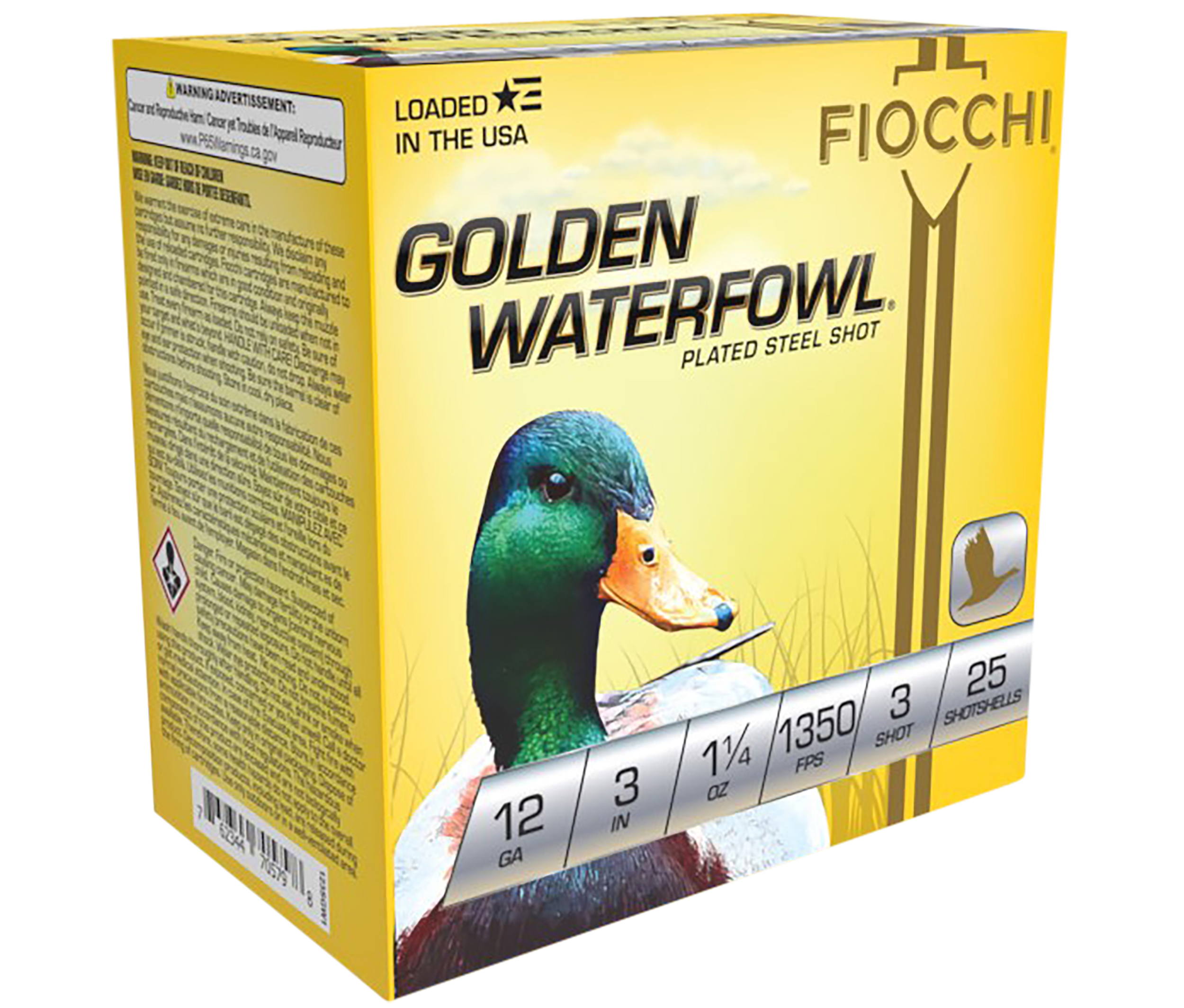 Fiocchi Golden Waterfowl 12 Gauge Steel 1 1/4 oz 25 Rounds