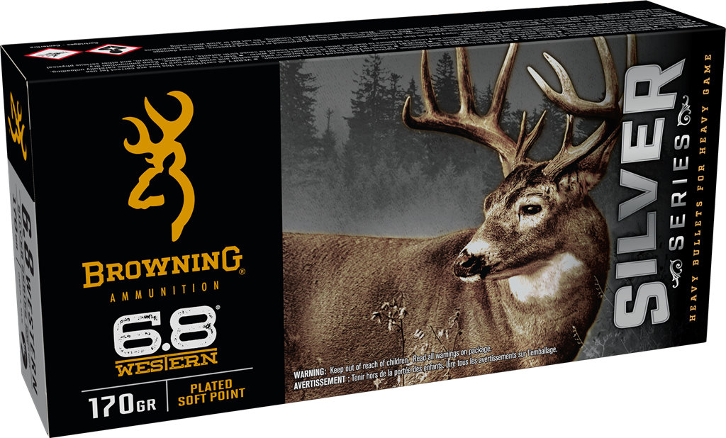 Browning Silver 6.8 Western Plated Soft Point 170 Grain 20 Rounds