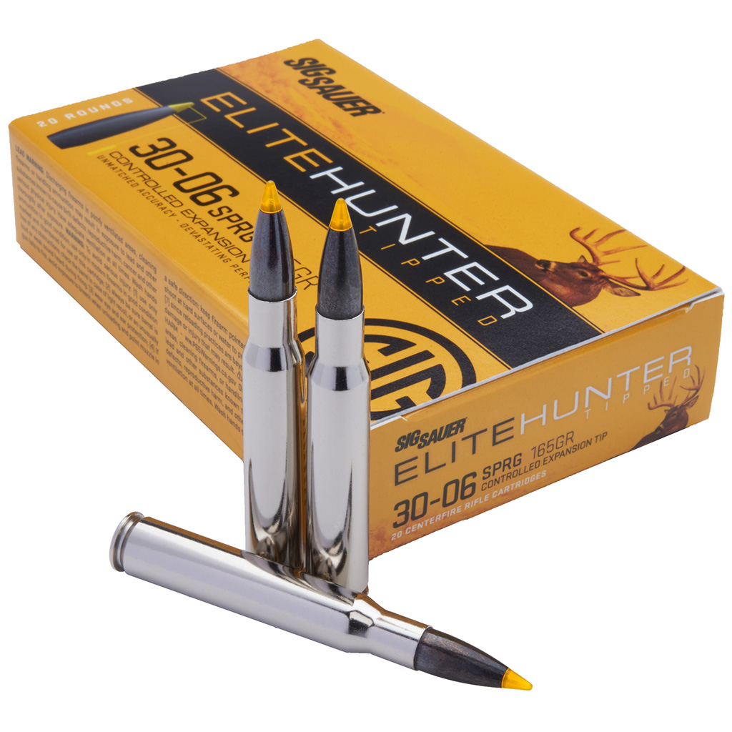 Sig Sauer Elite Tipped 30-06 Springfield Hunting Ammo 165 Grain 20 Rounds