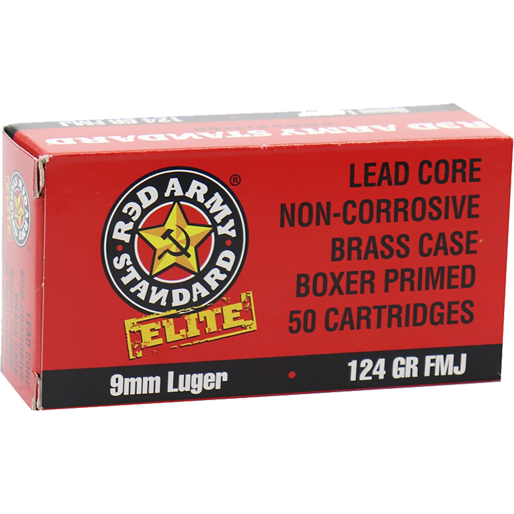 RED ARMY 9MM 124GR FMJ BRASS 50RD