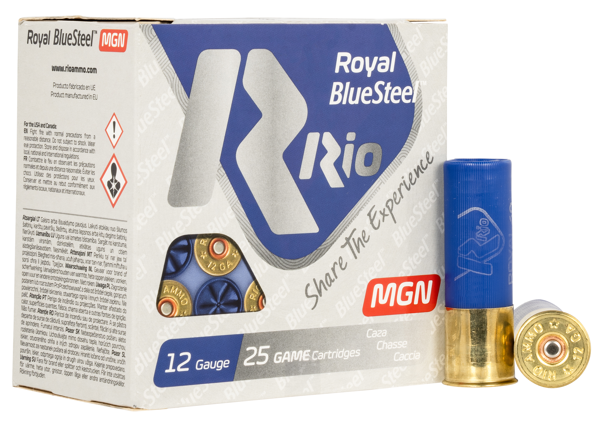 Rio Ammunition RBSM402 Royal BlueSteel Magnum 12Gauge 3" 1 3/8oz 2Shot 25 Rounds