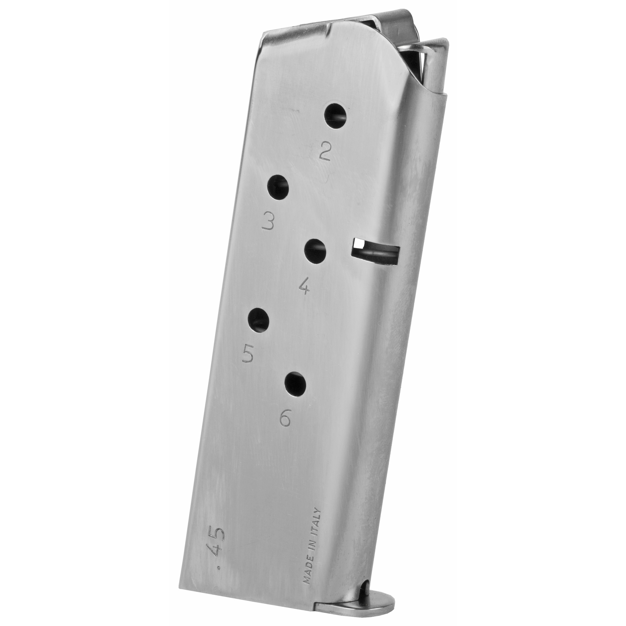 Mec-Gar 6rd 45 ACP Magazine Fits 1911 Officer Nickel Carbon Steel