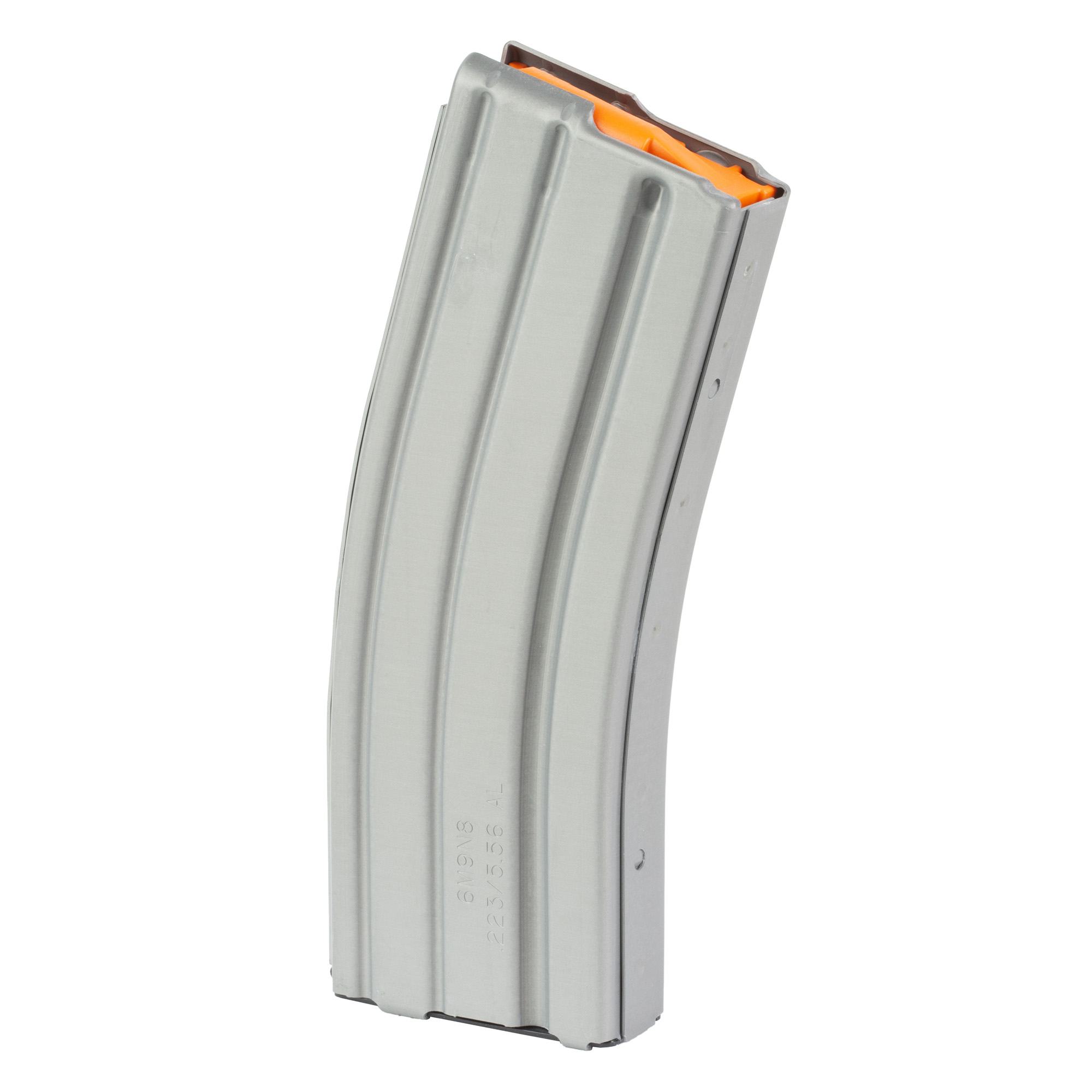 DuraMag 30rd Gray Magazine for AR-15 223 Rem 300 Blackout 5.56 NATO with Orange Follower