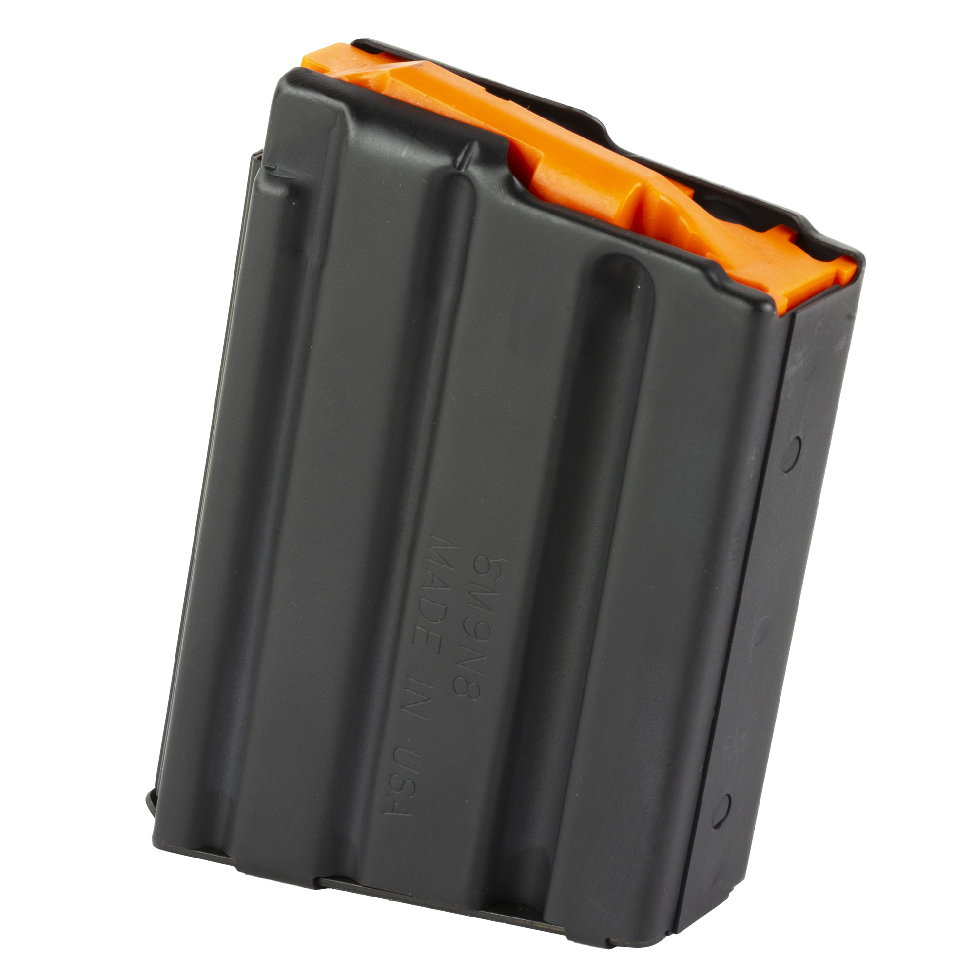 DuraMag 10rd Magazine for AR-15 223 Rem 300 Blackout 5.56 NATO with Orange Follower