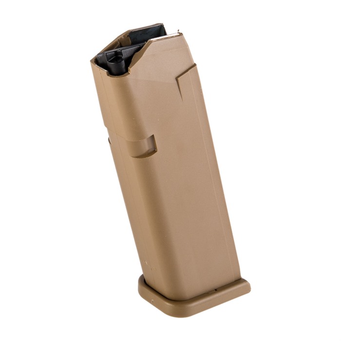 Glock 17/19 17rd 9mm Luger Magazine Coyote Tan Polymer Fits Glock 17 19X 34