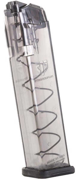 ETS 9mm Magazine Fits Glock 17 18 19 26 34 22 Rounds Clear