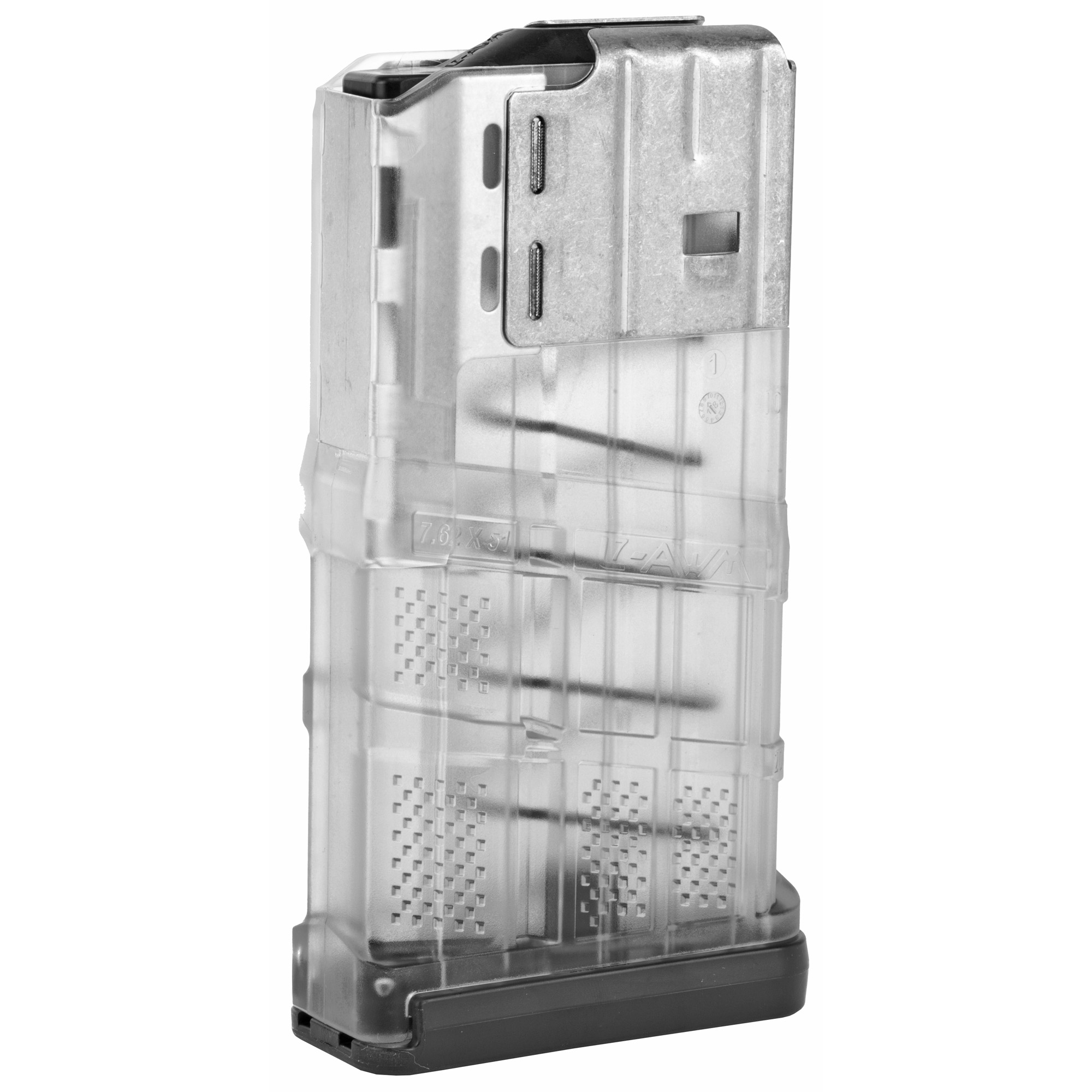 Lancer Systems L7AWM 7.62 NATO 20 Round Translucent Clear Magazine for AR-10