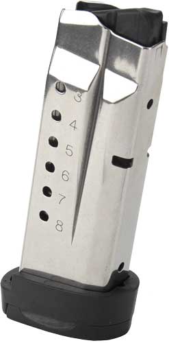 Ed Brown RMPMAG8SHIELD 8rd Extended 9mm Luger Magazine for S&W M&P Shield Stainless Steel