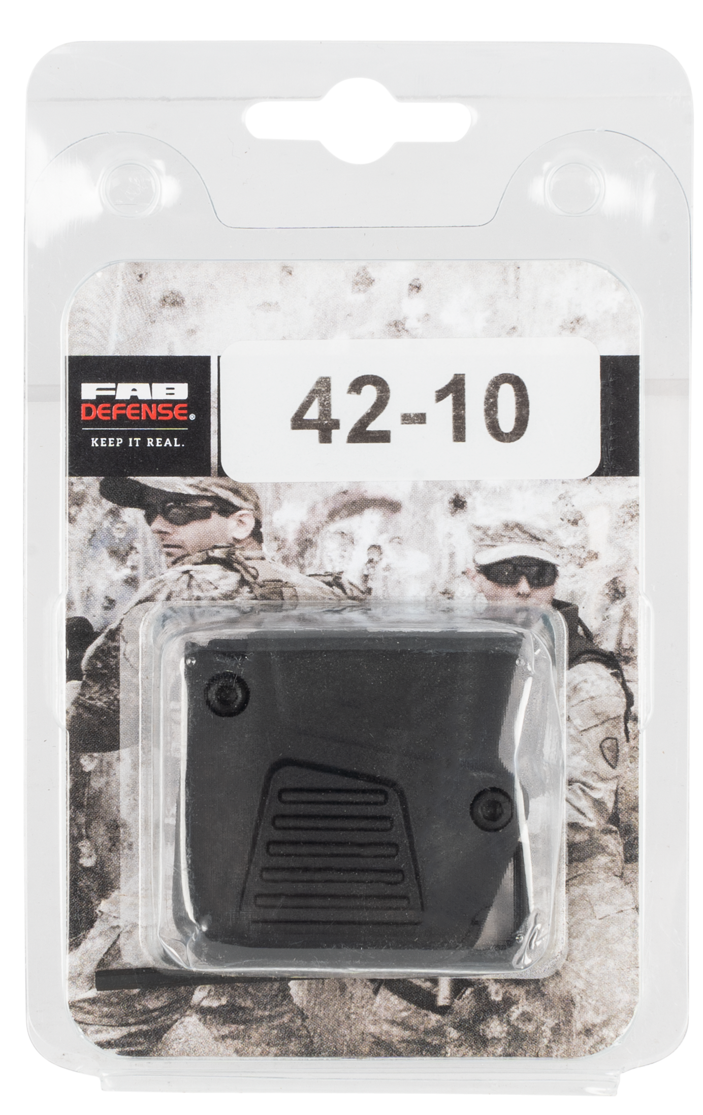 F.A.B. Defense FX4210B Mag Extension 10rd Compatible with Glock 42 380 ACP