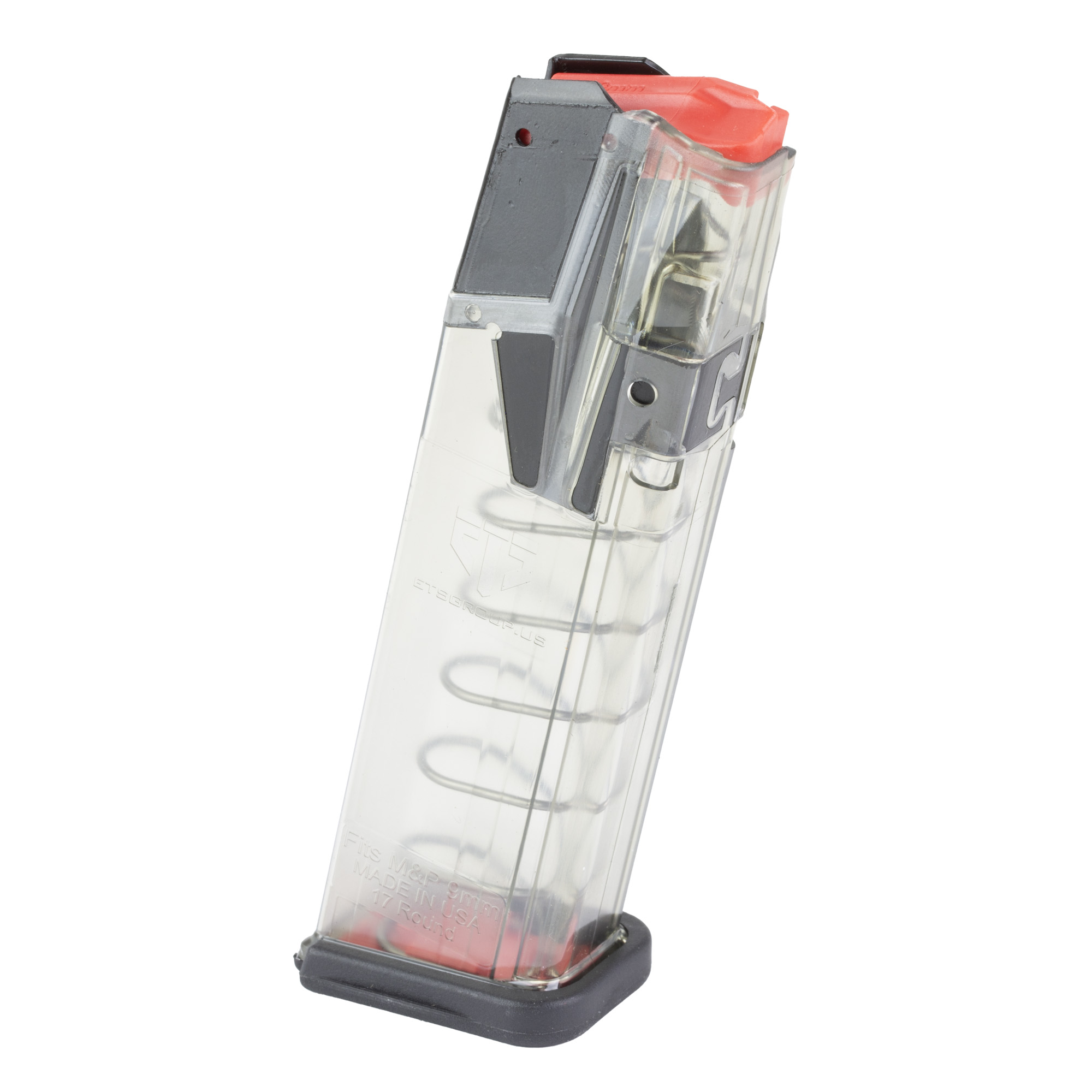 ETS Omega 17rd Flush 9mm Luger Magazine Clear Polymer Fits S&W M&P