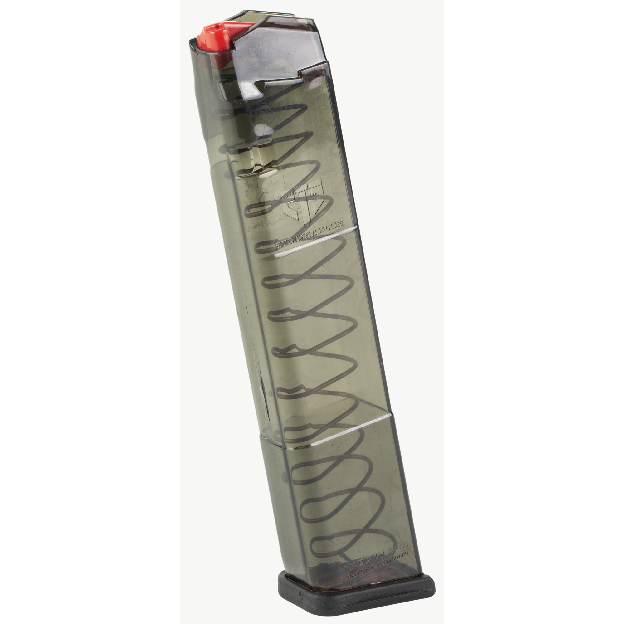ETS Magazine 40 S&W 24 Rounds Carbon Smoke Fits Glock 22 23 27 Gen 1-5
