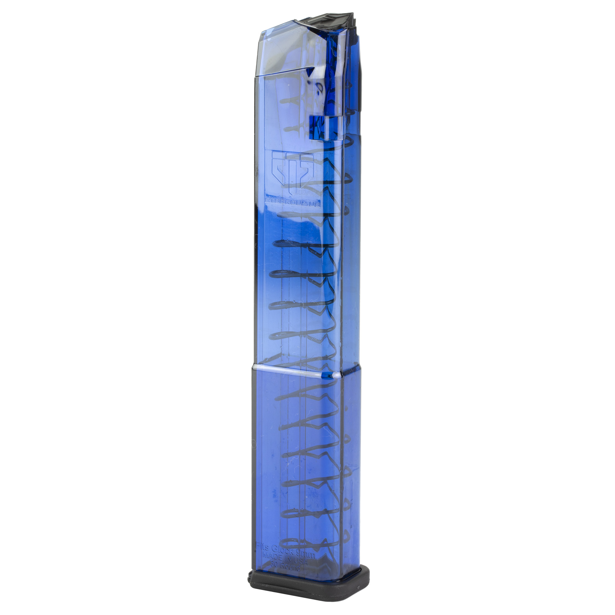 ETS Gen2 Pistol Magazine Blue 9mm 32rd Compatible With Glock G17 G18 G19 G26 G34 G45