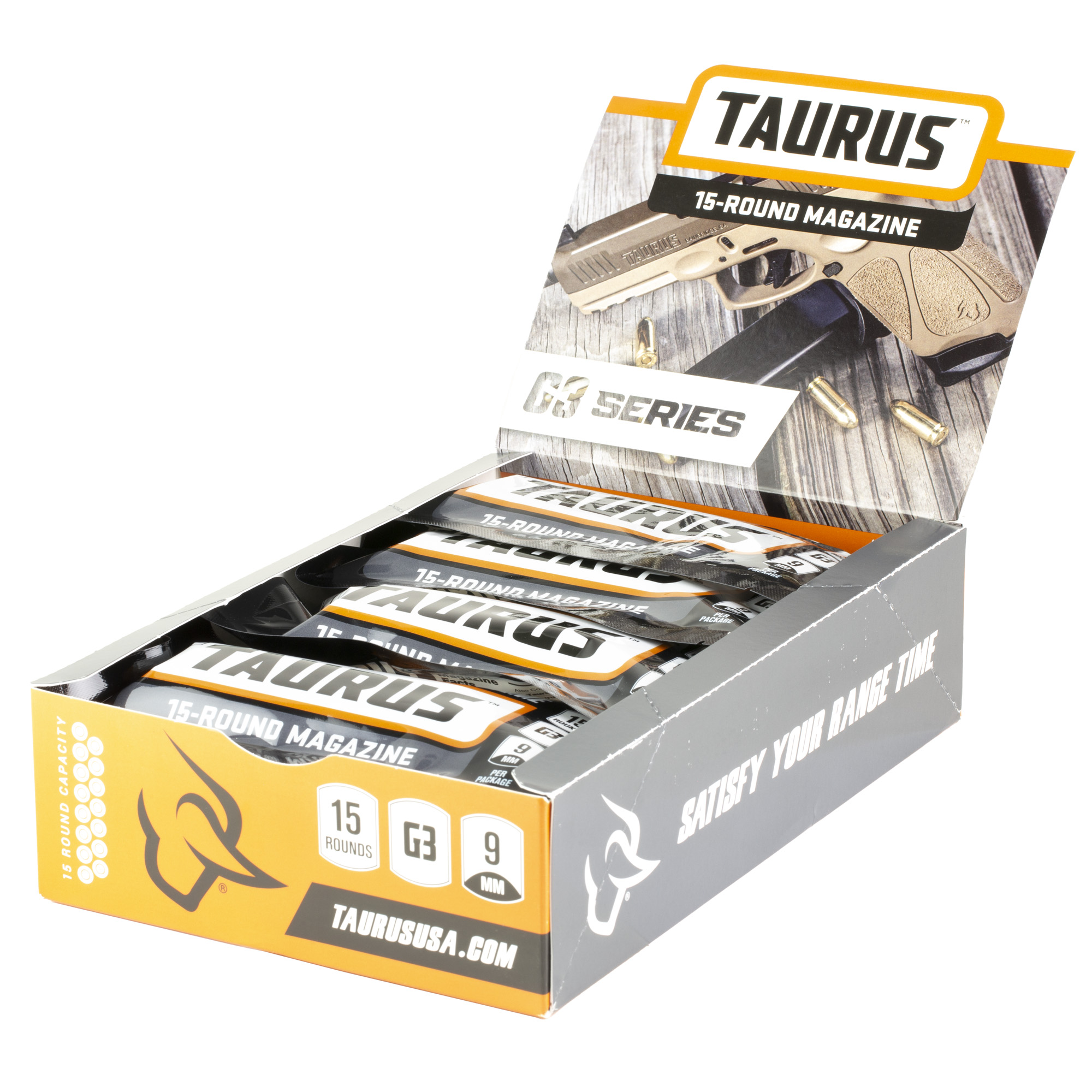 Taurus G3 Magazine Display 15rd 9mm Luger Steel Polymer Base Plate 12 Units