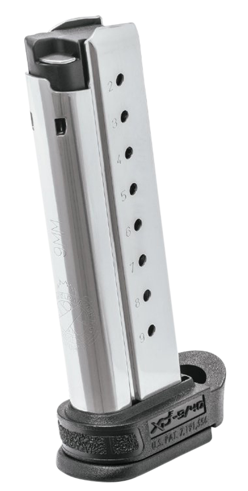 Springfield Armory XD-E 9mm 9rd Detachable Magazine Stainless Steel Extended Sleeve