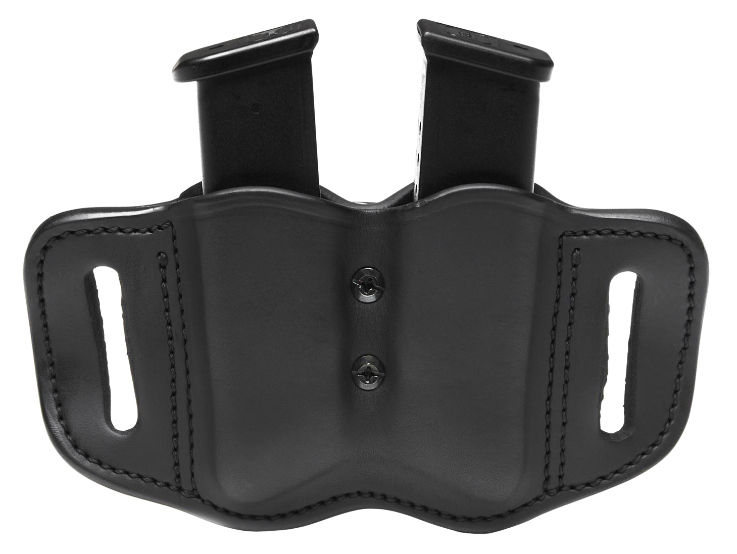 1791 Gunleather MAGF22SBLA MAG-F Double Mag Holster Stealth Black Leather Belt Slide Compatible w/ Double Stack Ambidextrous