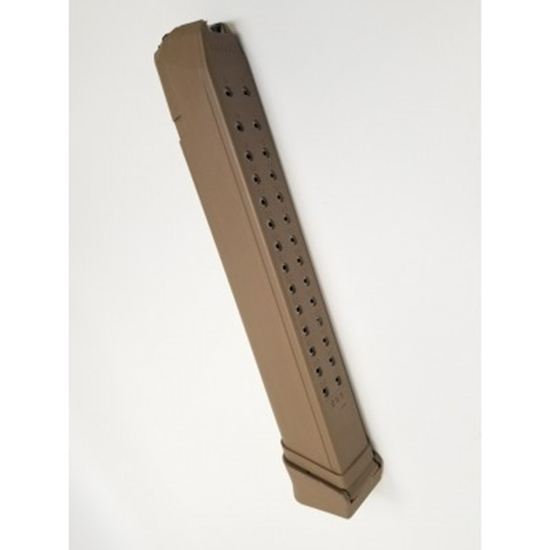 RWB Mag Glock 9mm 33rd Steel Lined Tan Polymer Compatible with Glock 17 19 26 34