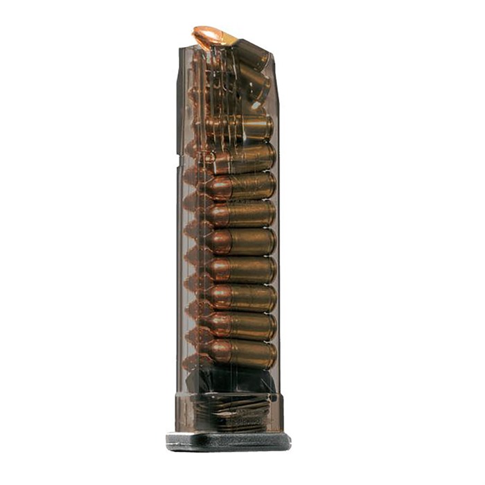 ETS Magazine S&W M&P 9mm 21rd Translucent Polymer Compatible with Glock Extensions