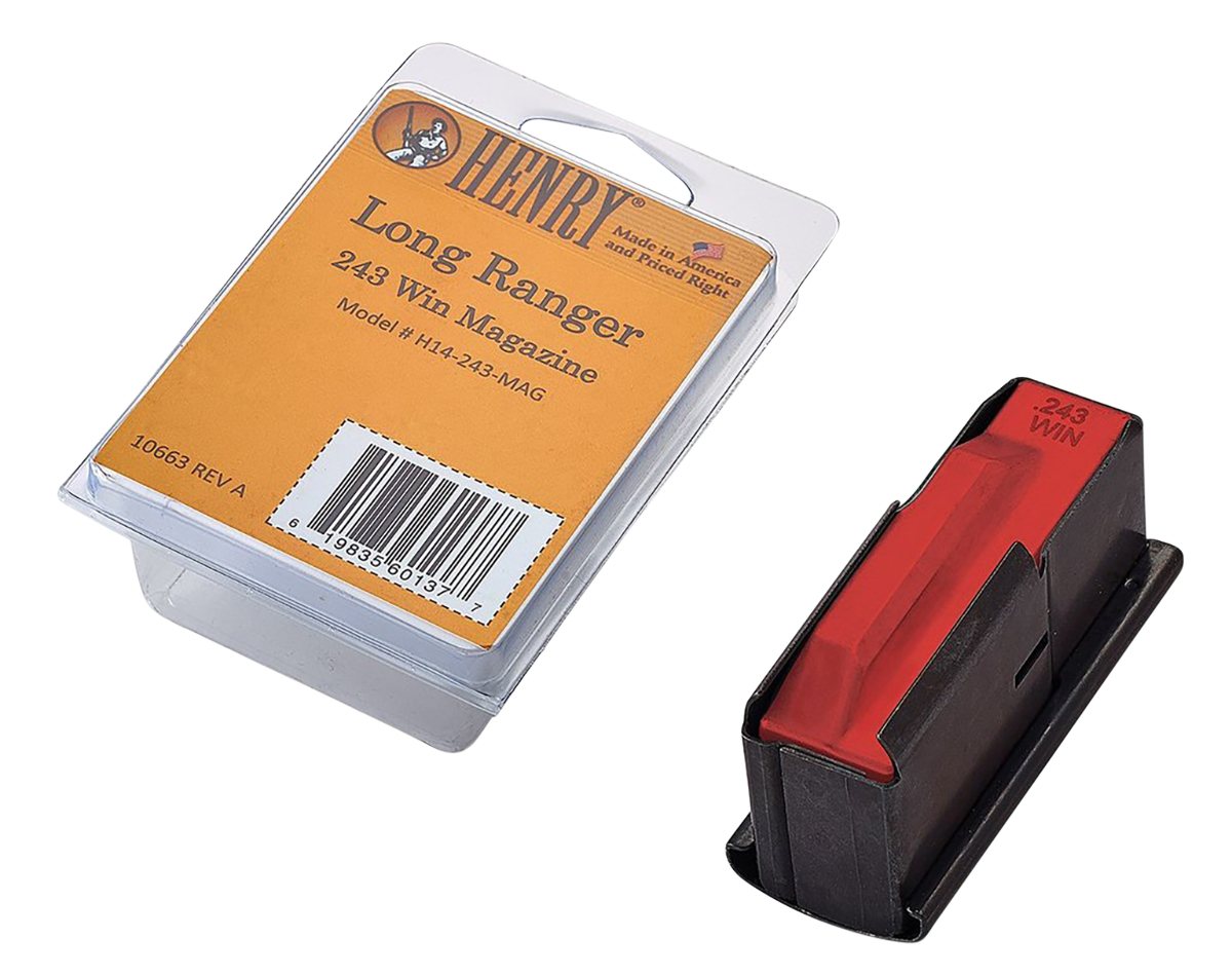 Henry H14243MAG Long Ranger Magazine 4rd .243 Win Blued Steel