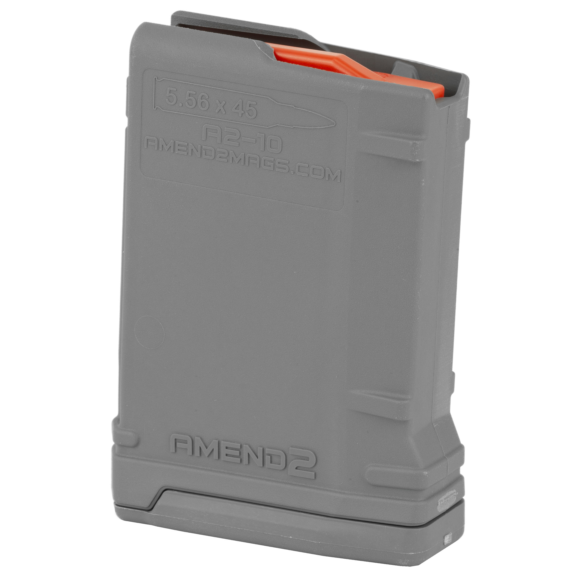 Amend2 10rd Gray Polymer Magazine for AR-15 M16 M4 5.56 NATO 223 Rem