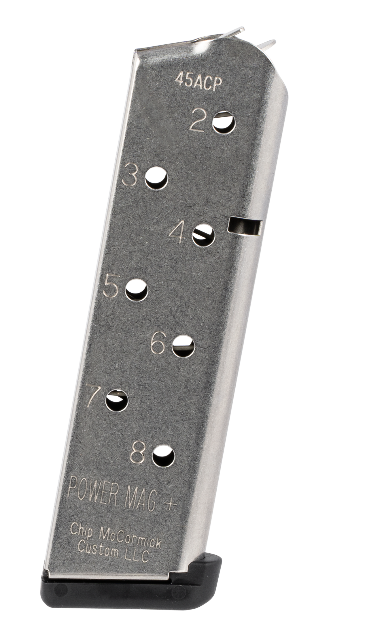 Chip McCormick Power Mag Plus 8rd 45 ACP Stainless Steel Magazine for 1911