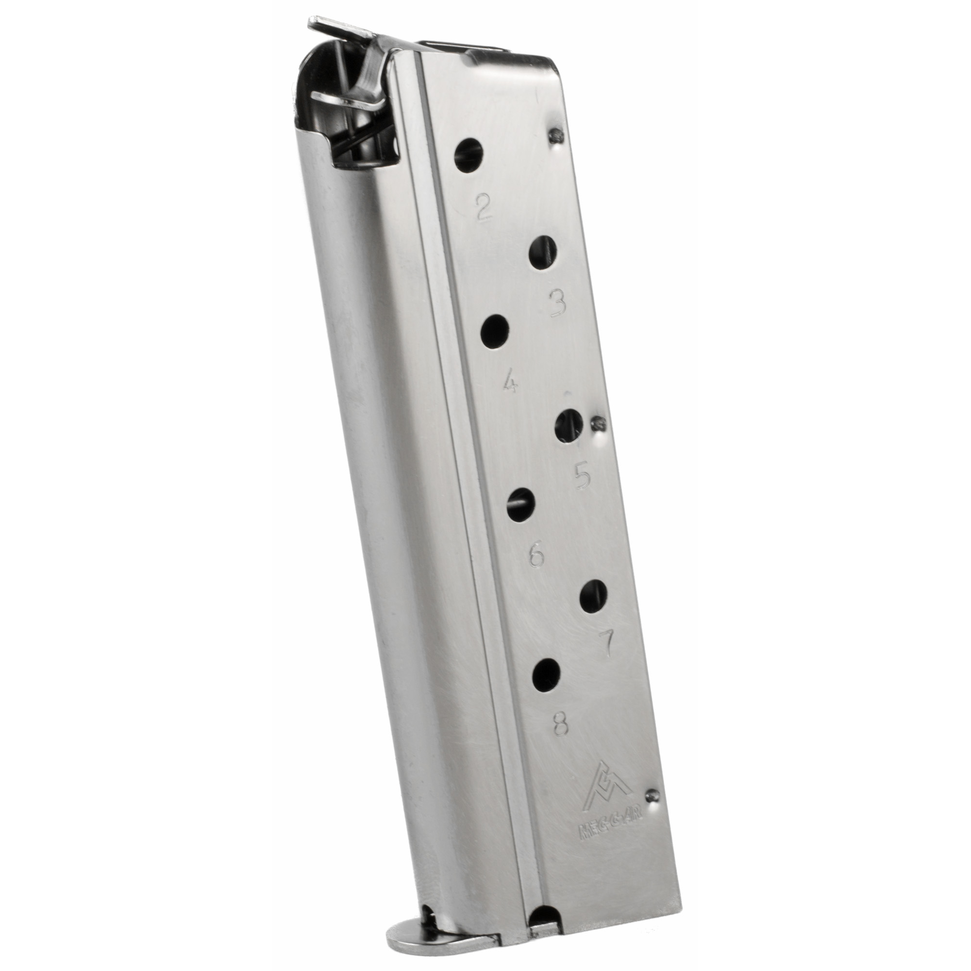 Mec-Gar 1911 40S&W 8 Round Nickel Magazine for 1911 Pistols
