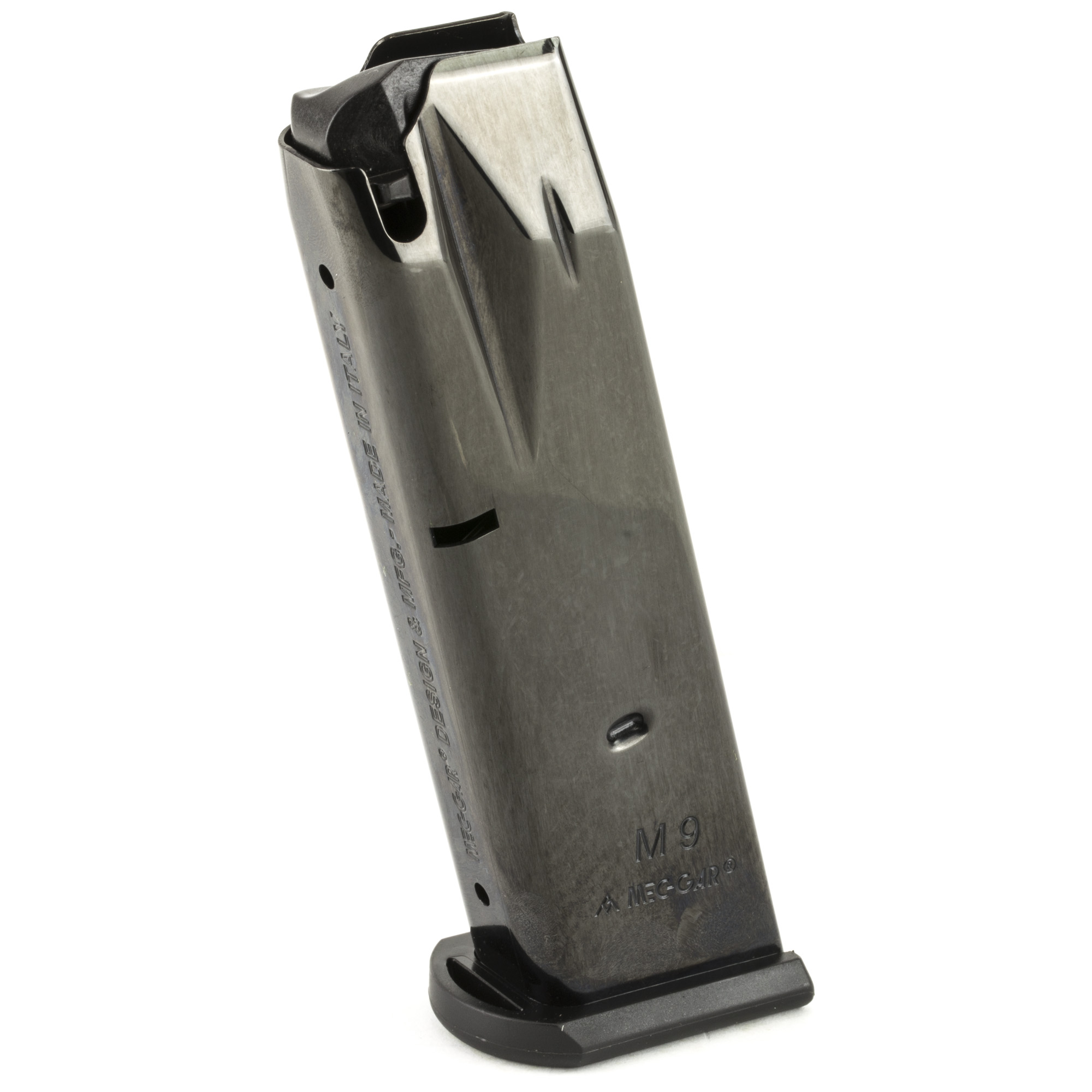 Mec-Gar 15rd Flush 9mm Luger Magazine Fits Beretta 92FS M9 92G 92X Blued Steel