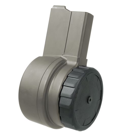 Warrior Systems W-15 Drum Magazine 50rd 5.56x45mm Gray AR-15 Compatible