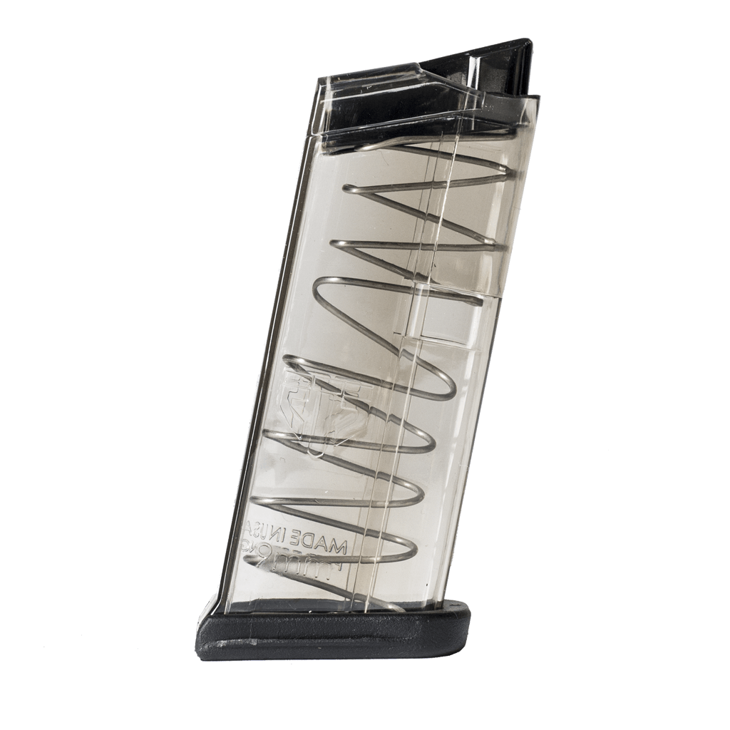 ETS 9mm Magazine Fits Glock 43 7 Round Clear Pistol Magazine