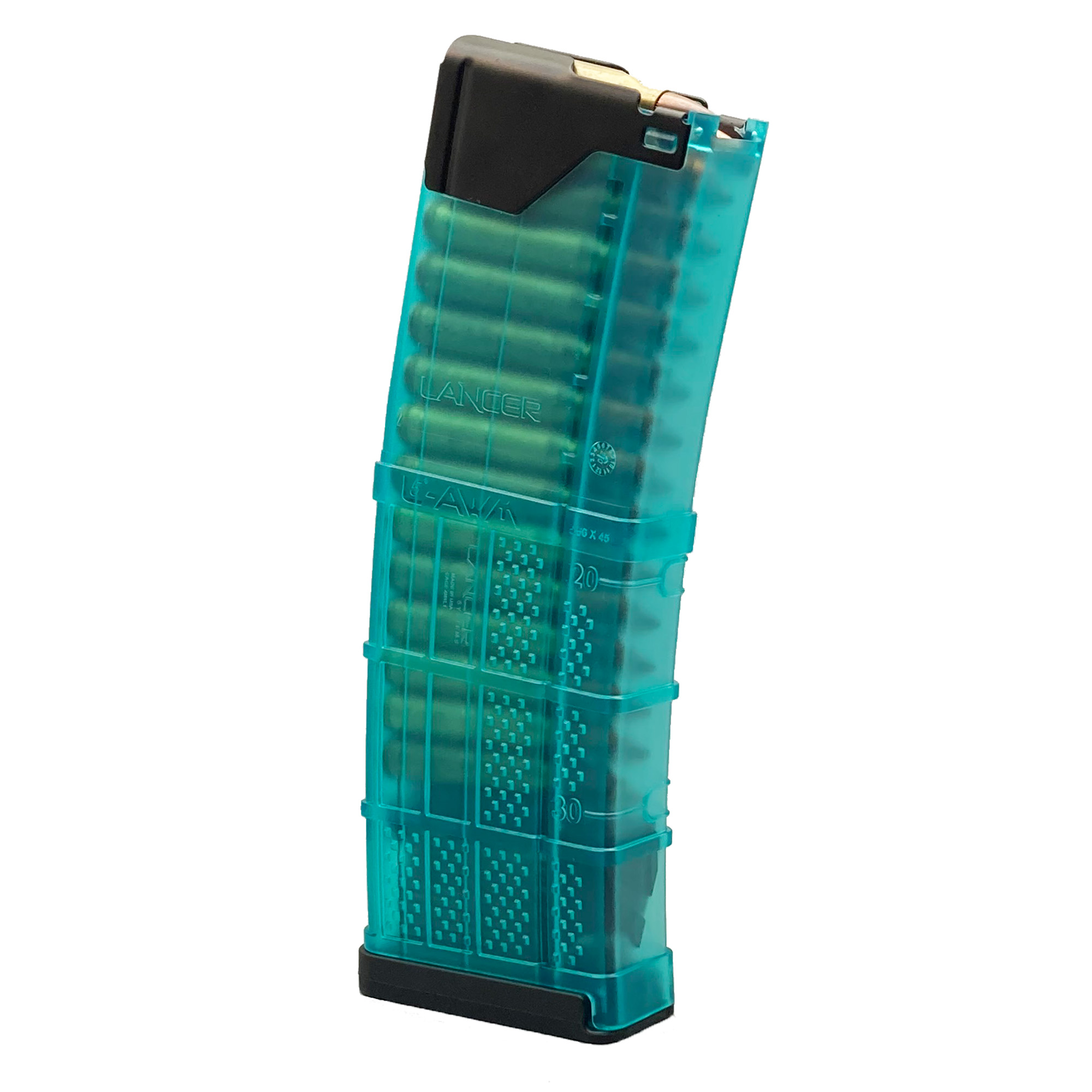 Lancer Systems L5AWM 223REM 30RD Trans Blue Magazine for AR Rifles 5.56 NATO