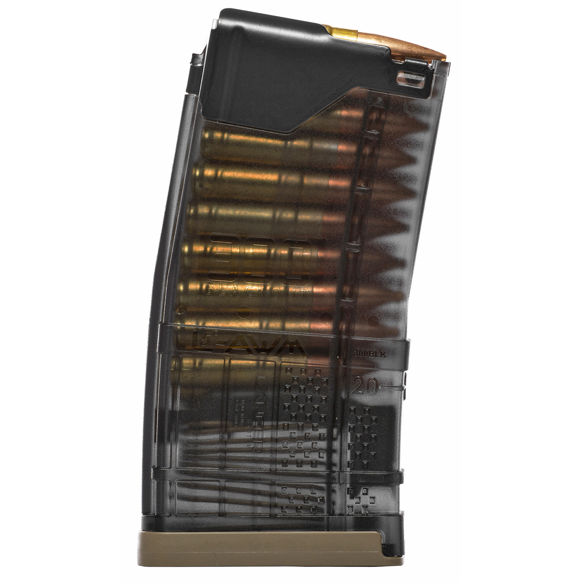 Lancer Systems L5AWM 300AAC 20RD Translucent Smoke Magazine for AR Rifles
