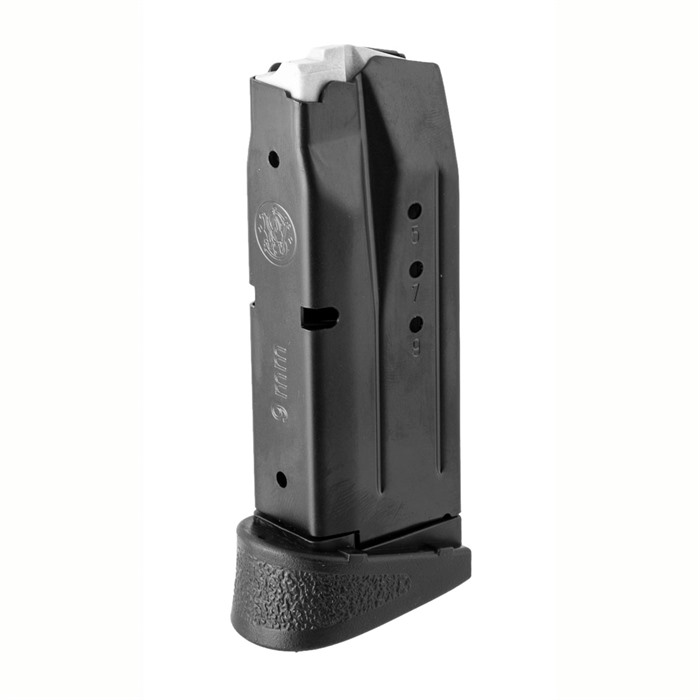 Smith & Wesson M&P Compact 10rd 9mm Luger Magazine Blued Steel Finger Rest