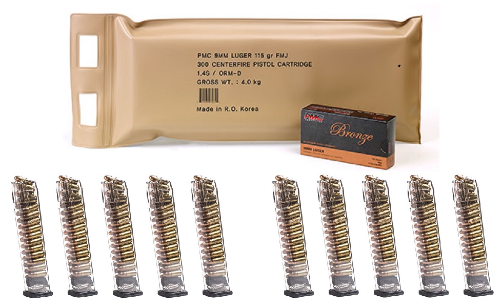 PMC Bronze 9mm Luger FMJ 115 Grain 300 Rounds