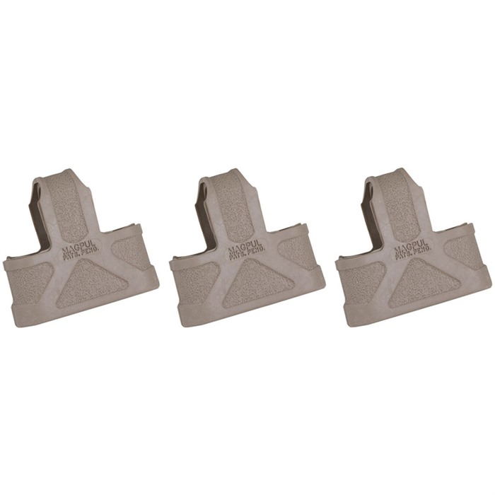 Magpul Rubber Grip Flat Dark Earth 5.56 NATO Mags 3 Pack