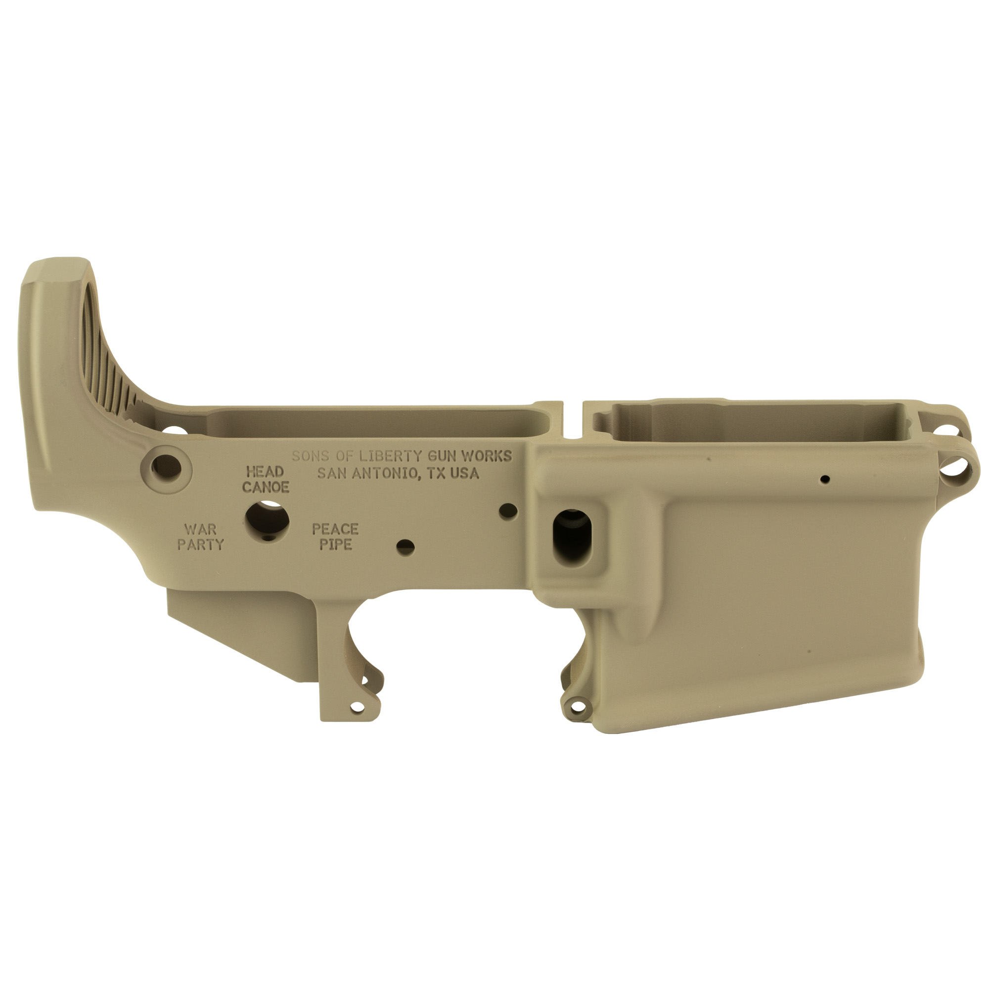 Sons of Liberty Gun Works Scalper Multi Caliber Stripped Lower Flat Dark Earth Cerakote